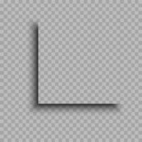 Shadow. Falling shadow from a square object. Shadow overlay for graphics. vector