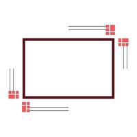 square frame gradient style icon design of Decorative element theme illustration vector