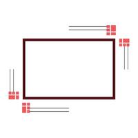 square frame gradient style icon design of Decorative element theme illustration vector