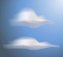 Gradient mesh clouds with blue sky banner vector