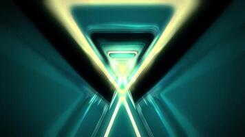 4k Shiny Triangular Tunnel Overlay Motion Background video