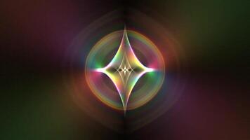 4k pacífico arco Iris diamante brilho movimento fundo video