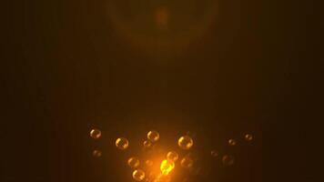 4k Golden Bubbles Motion Background video