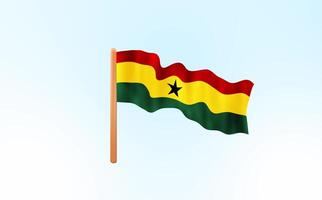 Ghana bandiera agitando animazione. adatto per video indipendenza giorno o altro vacanze