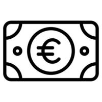 euro moneda negocio dinero ilustración vector