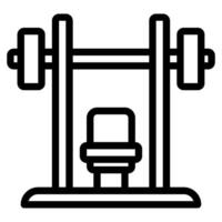 Bench gym sport equipment illustration vector