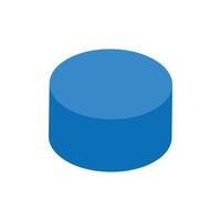 3D cylinder on a white background vector