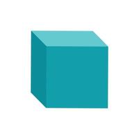 3D square on a white background vector