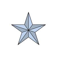 Boho star on a white background vector