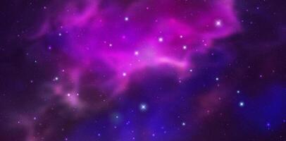 Space background with realistic nebula and shining stars vector