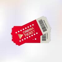 Cinema ticket illustration design vector