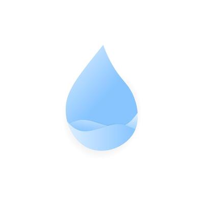 Blue water drop illustration design