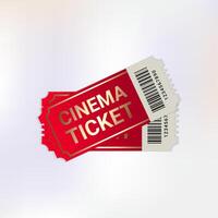 Cinema ticket illustration design vector