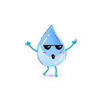 Water character design with funny and cute facial expressions vector