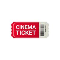 Cinema ticket illustration design vector