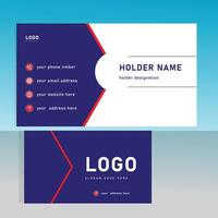 Clean professional business card template vector