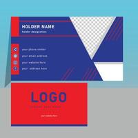 Clean professional business card template vector