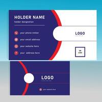 Clean professional business card template vector