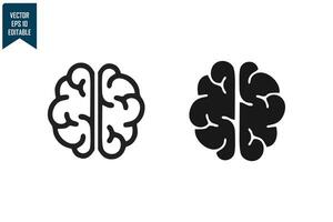 Human brain set design vector