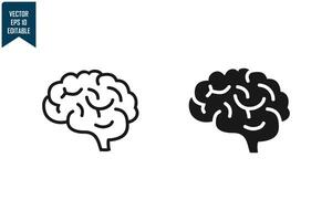 Human brain set design vector