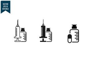 Inject set icon vector