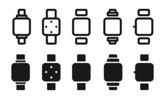 reloj conjunto icono vector