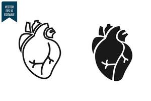 Human heart set design vector