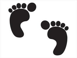 Feet silhouette on white background vector