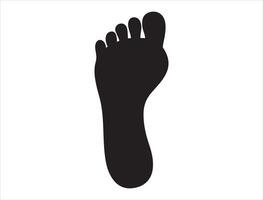 Foot silhouette on white background vector