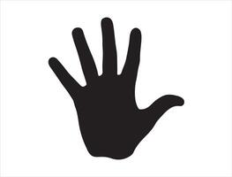 Hand silhouette on white background vector