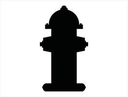 Fire hydrant silhouette on white background vector