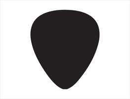 Guitar pick silhouette on white background vector