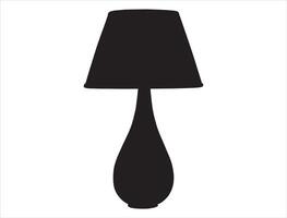 Lamp silhouette on white background vector