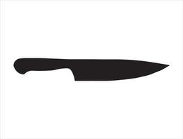 cuchillo silueta en blanco antecedentes vector