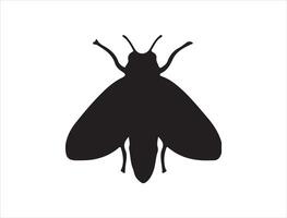 Firefly silhouette on white background vector