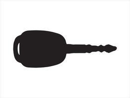 Key silhouette on white background vector