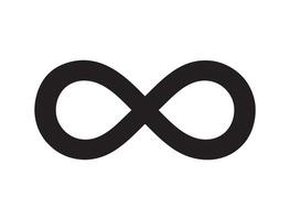 Infinity symbol silhouette on white background vector