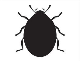 Ladybug silhouette on white background vector