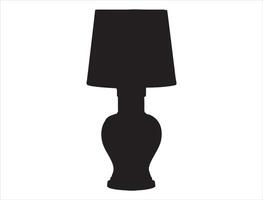 Lamp silhouette on white background vector