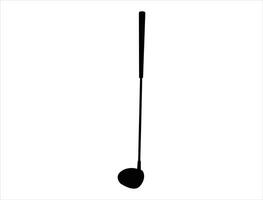 golf stick silhouette on white background vector