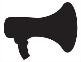 Megaphone silhouette on white background vector