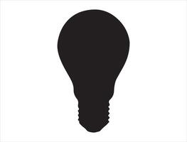 Light bulb silhouette on white background vector