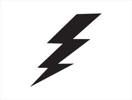 Lightening bolt silhouette on white background vector