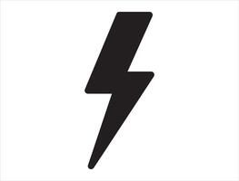 Lightening bolt silhouette on white background vector