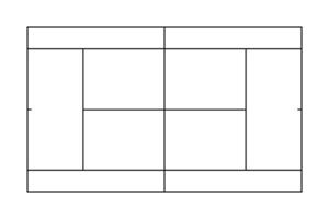 Deportes junta, tenis formación tablero vector