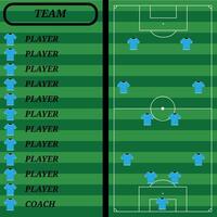 Special soccer presentation, alignment with soccer field vector