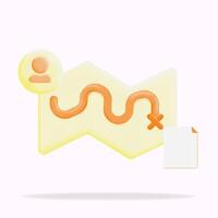 in-depth user mapping tasks tasks and goals, 3d icon concept vector