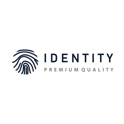 Premium Fingerprint Logo, Human Identity Design Simple Line Model Template Illustration