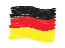 Germany country flag with brush stroke paint vector