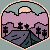 camping on the slopes vector